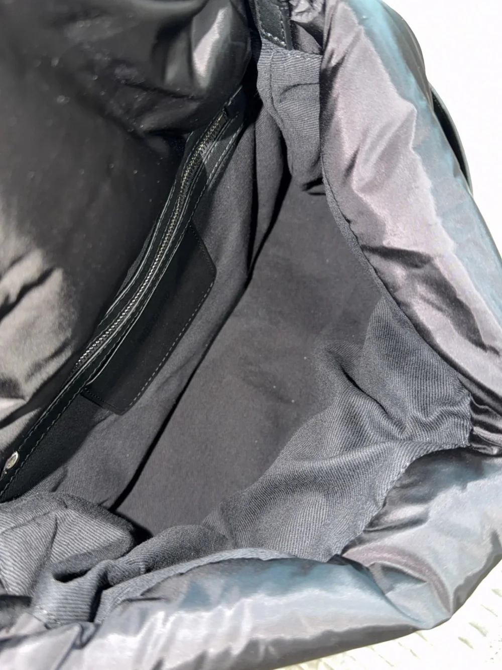 Moschino Men's Black Puffer Tote Bag with Leather Trim